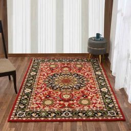 Presto Red Wool Traditional Hand Tufted Carpet-11