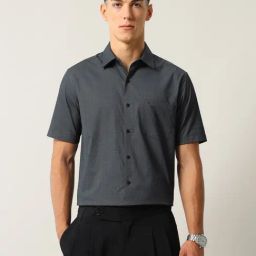 Arrow Black Beauty Cotton Regular Fit Geometric Shirt-picture-29
