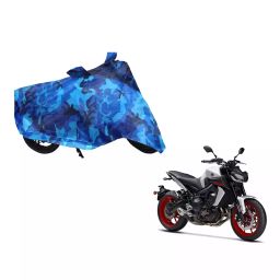 Auto Pearl Waterproof Two Wheeler Cover For Yamaha MT-09 (Blue)-image-71