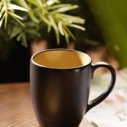Pure Home and Living Black & Yellow Ceramic Coffee Mugs - Set of 2-27