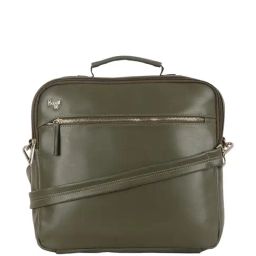 Baggit Algor Green PU Solid Messenger Bag-17