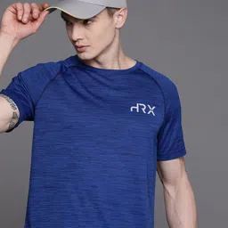 HRX by Hrithik Roshan Men Brand Logo Printed Raglan Sleeves Rapid-Dry Sports T-shirt-picture-37