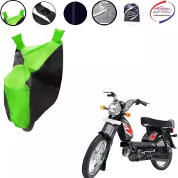 Auto Pearl Waterproof Two Wheeler Cover For TVS Heavy Duty Super XL (Green & Black)-image-71