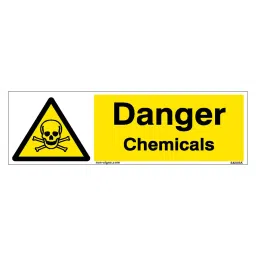 SUNSIGNS  Danger Chemicals Signages Size 600x200 mm HP Print + Vinyl + Sun Board, SN0085-image-71