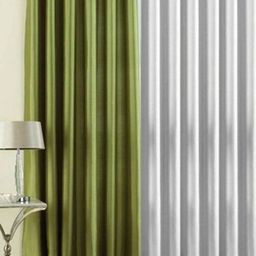 BELLA TRUE Green & White 2 Pieces Window Curtains-image-92