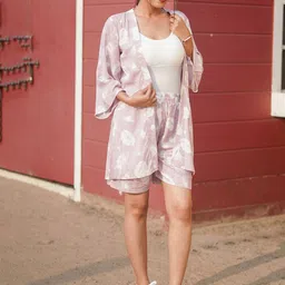 GO BOUJEE Printed Top With Shorts Co-Ords image 1