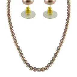 Sri Jagdamba Pearls Golden Alloy Necklace Set-image-81