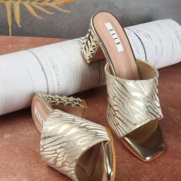 Elle Women's Gold Casual Sandals-image-90