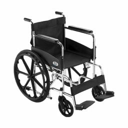 VMS Careline 90 x 22 x 86 cm 100 Kg Load Capacity Black Foldable Wheelchair Comfort VWE-1016-16
