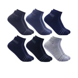 Akeeta Pack Of 6 Multicolour Cotton Ankle Length Socks-picture-1