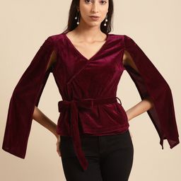 DODO & MOA Cape Sleeve Wrap Top-image-45