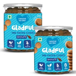 Gladful Chocolatey Protein Mini Cookies For Kids & Families Pack of 2- 150 gm Each-picture-39