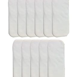 Chinmay Kids Baby Insert Pads Reusable Soft 5 Layers Inserts For Baby Cloth Diaper High Absorbing Washable Liners Set Of 11 - White-14
