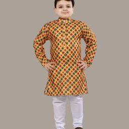 BT DEZINES Full Sleeves Ethnic Motif Printed & Sequin Embellished Kurta With Pyjama - Multi Color-image-31
