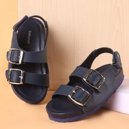 Babyoye Sandals with Velcro Closure Solid Colour - Navy Blue-image-20
