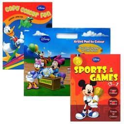 Disney Colouring & Activity Fun Books Combo 15 Set of 3 - English-6