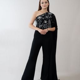 Parneet Gujral Women One Shoulder Basic Jumpsuit-picture-22
