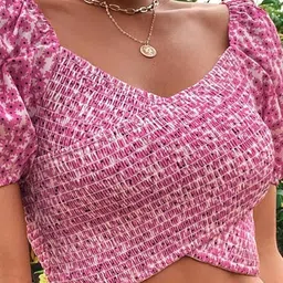 Stylecast X Slyck Floral Printed Crop Top-picture-10