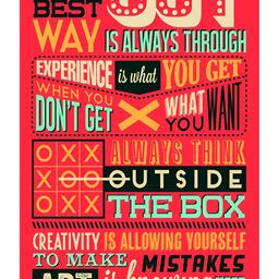 Inephos Red & Black Typography Photograph Wall Art-image-74