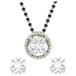 Clara Rope 92.5 Sterling Silver Mangalsutra Set-picture-11
