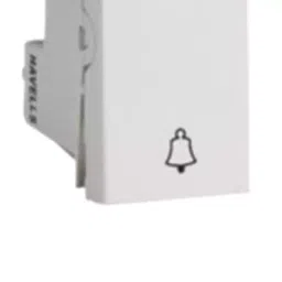 Crabtree Athena 10AX 1 Way Bell Push Switch (Chalk White) image 3