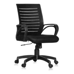 Ergonomica SKU-01 Tulip Black Mid Back Mesh Revolving Ergonomic Chair with Armrest-picture-24