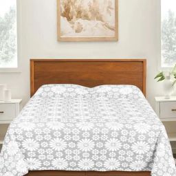 Saral Home Easy Living Grey Cotton 150 TC Chitki Bed Cover-image-83