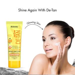 Dr.Rashel De-Tan Sunscreen SPF 30 PA+++ with Cucumber & Carrot Extract - 100 ml image 2