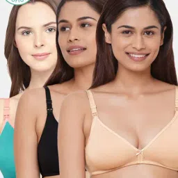 Inner Sense Multicolored Non Wired Non Padded Nursing Bra (Pack Of 3)-picture-47