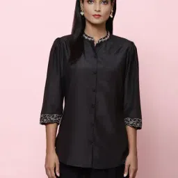 Biba Black Regular Fit Shirt-image-25