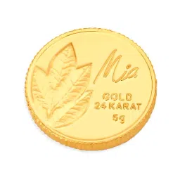 Mia by Tanishq Mango Leaf 24k (999) 5gm Gold Coin-image-19