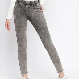 Tales & Stories Grey Skinny Fit Jeggings-image-53