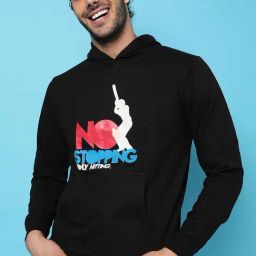 Campus Sutra Black Cotton Regular Fit Printed Hooded Sweatshirt-image-31