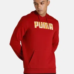 Puma Graphic Dark Red Printed Hooded Sweatshirt-picture-34