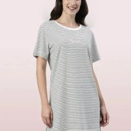 Enamor White Striped Top-image-34