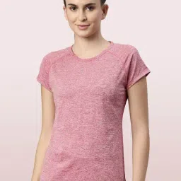 Enamor Pink Round Neck T-Shirt-image-72