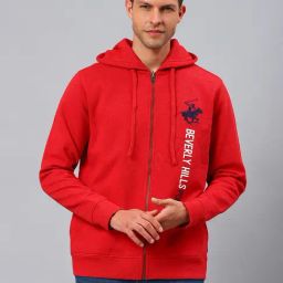Beverly Hills Polo Club Red Full Sleeves Hooded Sweatshirt-image-72