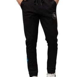 Being Human Black Cotton Regular Fit Printed Trackpants-image-95