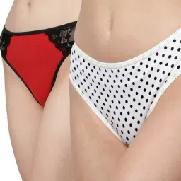 Cukoo White & Red Lace Bikini Panty - Pack of 2-22
