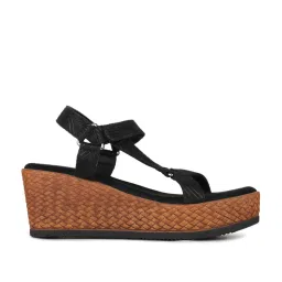 Inc.5 Women's Black Ankle Strap Wedges image 2