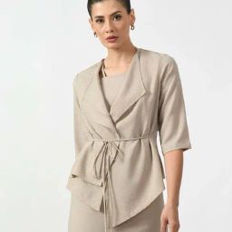Office & You Beige Plain Jacket-image-89