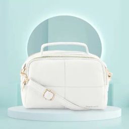 Fastrack White Solid Medium Sling Handbag-11