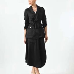 Office & You Black Plain Jacket-image-38