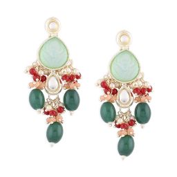 Zaveri Pearls Multicolor Stones & Beads Ethnic Drop Earrings-ZPFK15383 image 5
