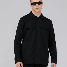 EDRIO Black Solid Casual Jacket-picture-27