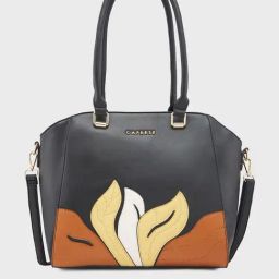 Caprese Black Color Block Medium Shoulder Handbag-image-99