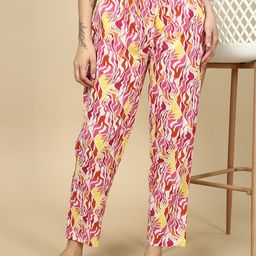PYNK Printed Pure Cotton Straight-Leg Lounge Pants-image-65