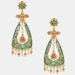 Shaya 925 Silver The Shaadi Diaries Gold Plated Roka Rishta Earrings-picture-45