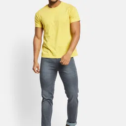 Octave Men Regular Fit Low Distress Light Fade Stretchable Jeans image 5