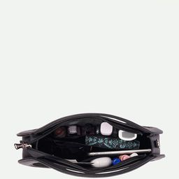 ZOUK Checked Printed Jute Half Moon Sling Bag image 3